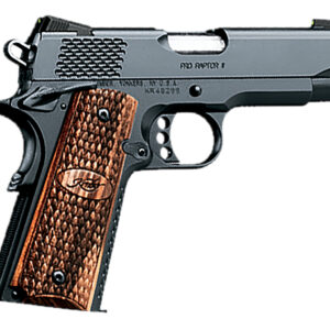 Kimber Mfg.,inc 3200118 Pro 45 ACP 8+1 4" Steel Slide Matte Black Zebrawood w/ Scale Pattern and Kimber Logo Grip