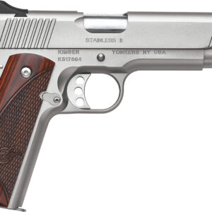 Kimber Mfg.,inc 3200327 Stainless II  9mm 9+1 5" Front Serrations Stainless Steel Slide Satin Silver Rosewood w/ Kimber logo Grip