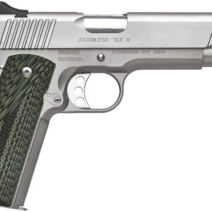 Kimber Mfg.,inc 3200342 Stainless TLE II 45ACP 7+1 5" Flat Top Stainless Steel Slide Satin Silver Aggressively Textures G-10 Grip