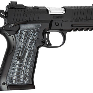 Kimber Mfg.,inc 3100017 KDS9C  9mm 10+1 4.09" KimPro Black Front and Rear Serrations Stainless Steel Slide Black Gray and Black Crosshatch Cut G-10 Grip