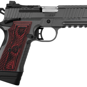 Kimber Mfg.,inc 3100024 KDS9C Rail 9mm 15+1 18+1 4.09" KimPro Gray Red/Black Front and Rear Serrations Stainless Steel Black Crosshatch cut G-10 Grip