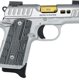 Kimber Mfg.,inc 3300230 Micro 9 Rapide Dawn 9mm 7+1 3.15" Brushed Stainless/Silver KimPro II Grey/Black G10 Grip