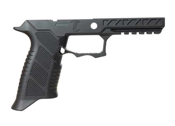 Black handgrip for firearm with textured design