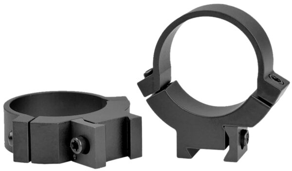 Black scope rings for mounting optics