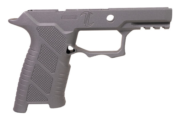 Polymer pistol frame with textured grip