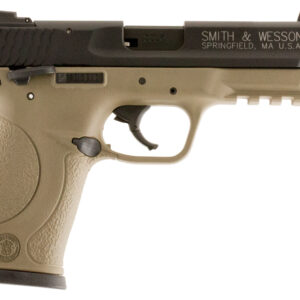 Smith & Wesson 10242 M&P Compact Frame 22 LR 10+1 3.60" Black Steel Threaded Barrel & Serrated Slide, Flat Dark Earth Cerakote Polymer Frame w/Picatinny Rail, Ambidextrous