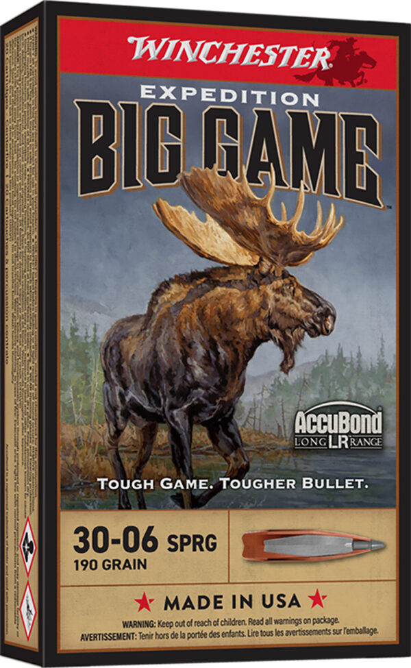 Winchester Ammo S3006LR Expedition Big Game Long Range 30-06Springfield 190gr Nosler AccuBond Long Range 20 Per Box/10 Case