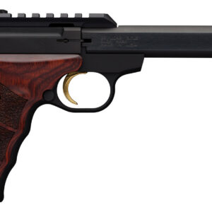 Browning 051533490 Buck Mark Plus 22 LR 10+1 5.50" Slab Side Barrel Matte Black Serrated Steel/Optic Ready Slide & Aluminum Frame Rosewood Finger Grooved Ultragrip DX Grip