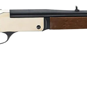 Henry H015B4570 Single Shot 45-70 Gov Caliber with 1rd Capacity, 22" Blued Barrel, Polished Brass Metal Finish & American Walnut Stock, Right Hand (Full Size)