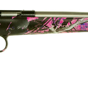 Crickett KSA2167 Youth  22 LR 1rd 16.12" Stainless Steel Barrel, Fixed Front/Adjustable Rear Peep Sights, Hydro Dipped Muddy Girl Synthetic Stock w/11.5" LOP, Rebounding Firing Pin Safety