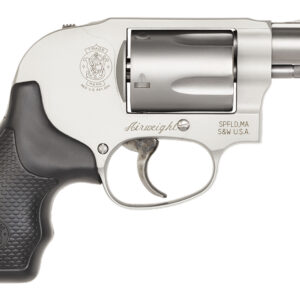 Smith & Wesson 163070 Model 638 Airweight 38 Special + P 5 Shot 1.88" Stainless Steel Barrel/Cylinder, Matte Silver Aluminum Alloy J-Frame, Polymer Grip, Internal Lock