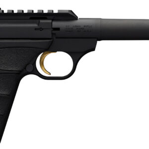 Browning 051534490 Buck Mark Plus Camper SR 22 LR 10+1 6" Steel Threaded Barrel, Matte Black Optic Ready/Serrated Steel Slide & Aluminum Frame, Black Ultragrip FX Grips