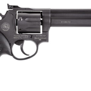 Taurus 2660061 66  38 Special +P or 357 Mag 7 Shot 6" Barrel, Overall Matte Black Oxide Finish Steel, Finger Grooved Black Rubber Grip, Adjustable Rear Sight