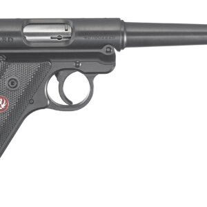 Ruger 40105 Mark IV 22 LR 10+1 6" Satin Stainless Tapered Barrel, Blued Steel Slide & Aluminum Frame Checkered Synthetic Grip