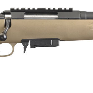 Ruger 16976 American Ranch  Full Size 7.62x39mm 5+1 16.12" Matte Black Threaded Barrel, Picatinny Rail Steel Receiver, Flat Dark Earth Fixed Synthetic Stock, Right Hand