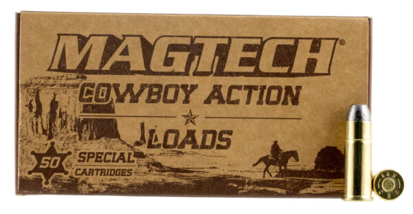 Magtech Cowboy Action Loads ammunition box and cartridge