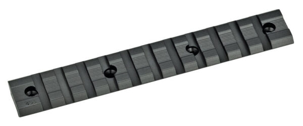 Black Picatinny rail for mounting accessories