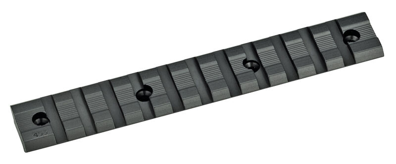 Black Picatinny rail mount for firearms.