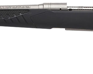 Savage Arms 57086 110 Storm 243 Win 4+1 22", Matte Stainless Metal, Gray Fixed AccuStock with Accufit, Left Hand