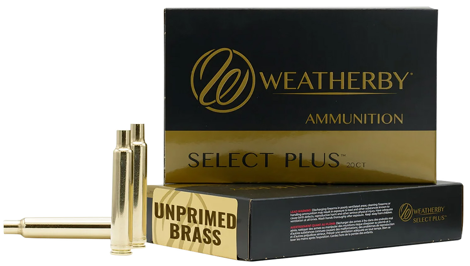 Weatherby Select Plus unprimed brass ammunition