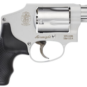 Smith & Wesson 103810 Model 642 Airweight 38 S&W Spl +P 5 Shot 1.88" Stainless Steel Barrel/Cylinder, Matte Silver Aluminum Alloy J-Frame, Polymer Grip, No Internal Lock