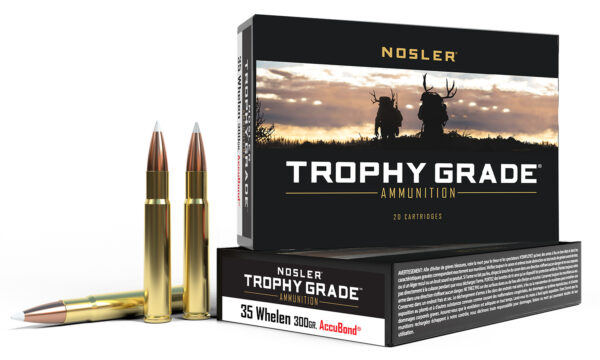 Nosler 60081 Trophy Grade  35Whelen 225gr Nosler AccuBond 20 Per Box/10 Case