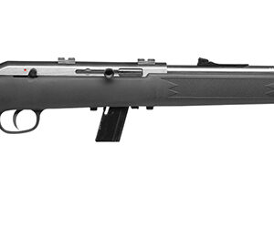 Black hunting rifle on white background