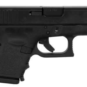 Glock UI2650201 G26 Gen3 Subcompact 9mm Luger 3.43" Barrel 10+1, Black Frame & Slide, Finger Grooved Textured Polymer Grip, Safe Action Trigger (US Made)