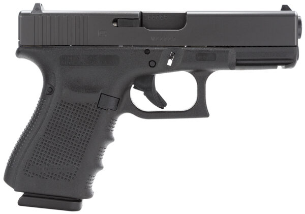 Glock PG3250203 G32 Gen4 Compact 357 Sig  4.02" Barrel 13+1, Black Frame & Slide, Finger Grooved Rough Texture Grip, Modular Backstrap, Reversible Mag. Catch, Safe Action Trigger