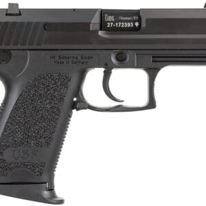 HK 81000335 USP V7 LEM Compact 9mm Luger 10+1 3.58" Black Polygonal Rifled Barrel, Black Serrated Slide, Black Polymer Frame, Black Polymer Grip, Ambidextrous
