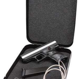 Hi-Point CF380HSP CF Home Security Package 380 ACP 8+1, 3.50" Black Steel Barrel, Black Powder Coated/Chrome Serrated Steel Slide, Black Polymer Frame & Grip, Keyed Lock Box