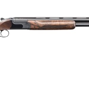 Double-barrel shotgun with carrying case.