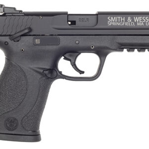 Smith & Wesson 108390 M&P 22 Compact Frame 22 LR 10+1, 3.60" Black Steel Barrel, Black Hard Coat Anodized Serrated Slide, Black Polymer Frame w/Picatinny Rail Frame & Grip, Ambidextrous, Thumb Safety