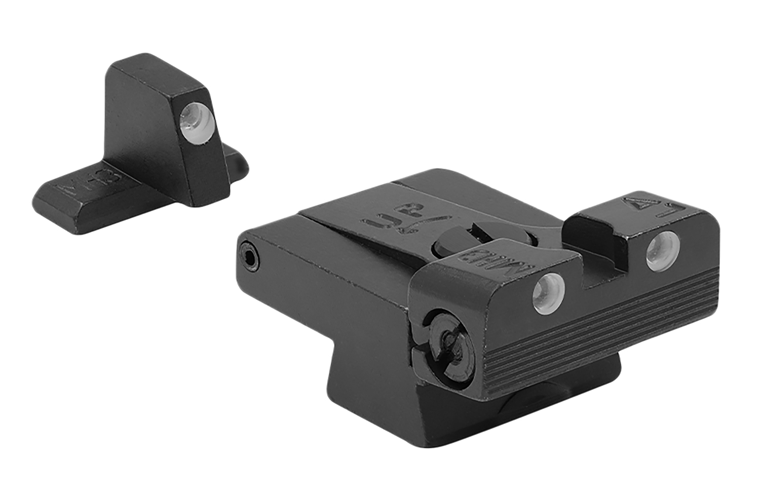 Meprolight USA 215163101 Tru-Dot Adjustable Sights  Green Tritium White Outline Front Sight-Green Tritium White Outline Rear Sight H&K USP Full Size/Compact
