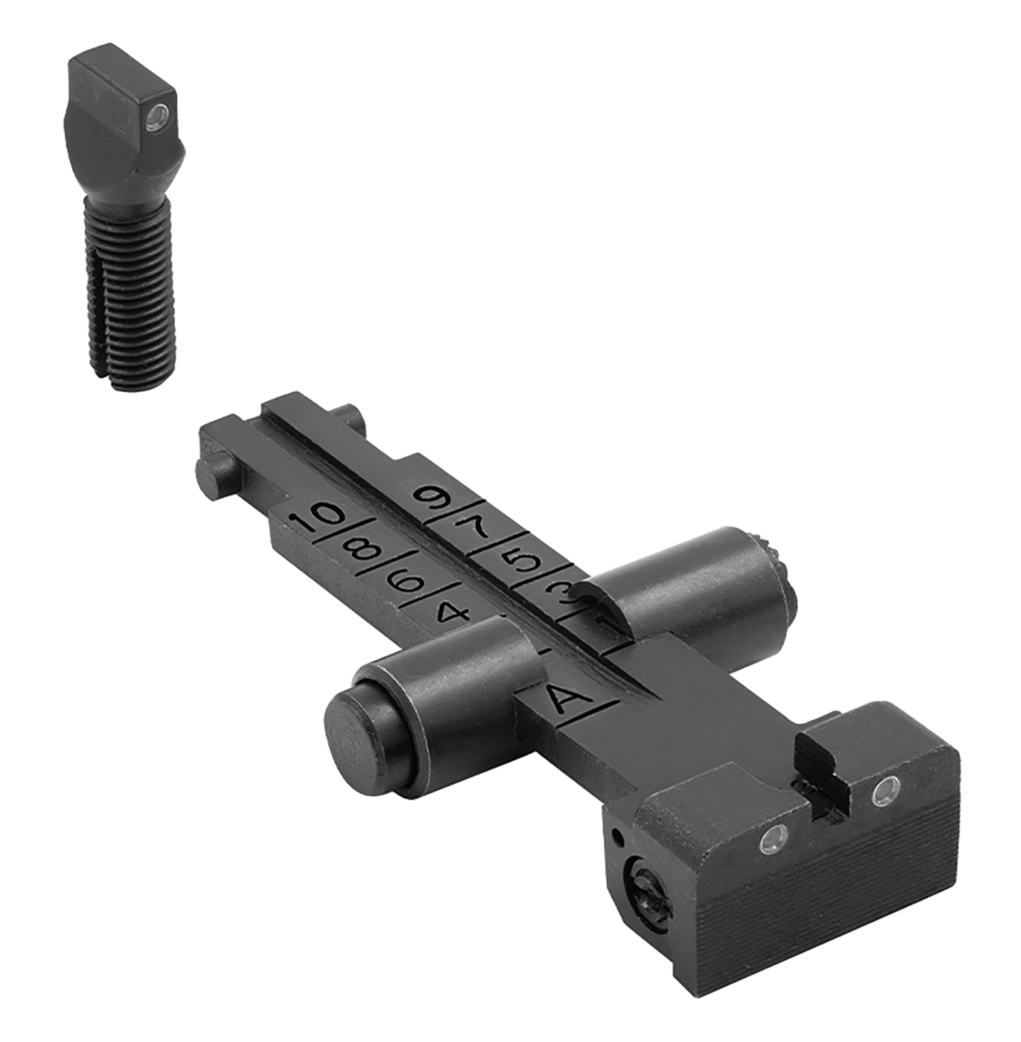 Meprolight USA 1331153101 Tru-Dot Self Illuminated AK/AKM Sight  Black 3-Dot Green Front & Rear Sight Set for AK/AKM