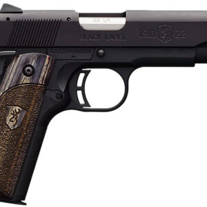Browning 051814490 1911-22 Black Label Full Size Frame 22 LR 10+1, 4.25" Stainless Steel Barrel, Matte Black Serrated Slide & Polymer Frame w/Beavertail