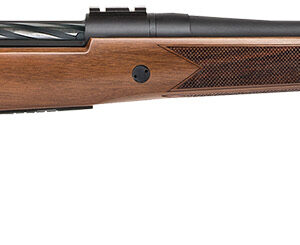 Mossberg 27849 Patriot Walnut 7mm-08 Rem 5+1 22" Fluted Barrel w/Recessed Match Crown, Matte Blued Metal Finish, Spiral-Fluted Bolt, Walnut Stock, Drop Box Magazine, Adjustable LBA Trigger