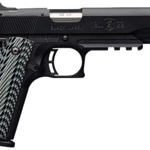 Browning 051820490 1911-22 Black Label SR Full Size 22 LR 10+1, 4.88" Stainless Steel Threaded Barrel, Matte Black Serrated Slide & Polymer Frame w/Beavertail & Picatinny Rail