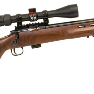 Crickett KSA20030 Model 722 Varmint Package Youth 22 LR 7+1 20" Blued Bull Barrel, Blued Steel Receiver, Fixed Thumbhole Walnut Stock, Includes Simmons 3-9x40mm Scope, Bipod, Case & Scope Rings