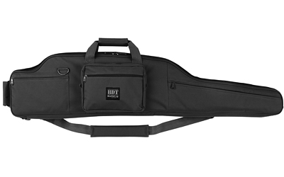 Black rifle case with handle and pockets