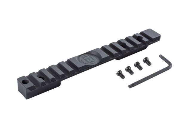 Rifle Picatinny rail with screws and Allen wrench.