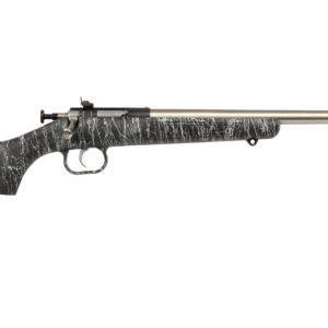 Black and silver bolt-action rifle