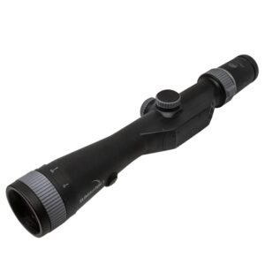 Black rifle scope with adjustment knobs