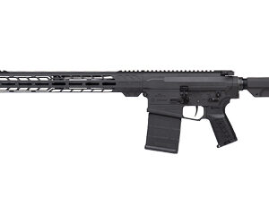 Black semi-automatic rifle, side view