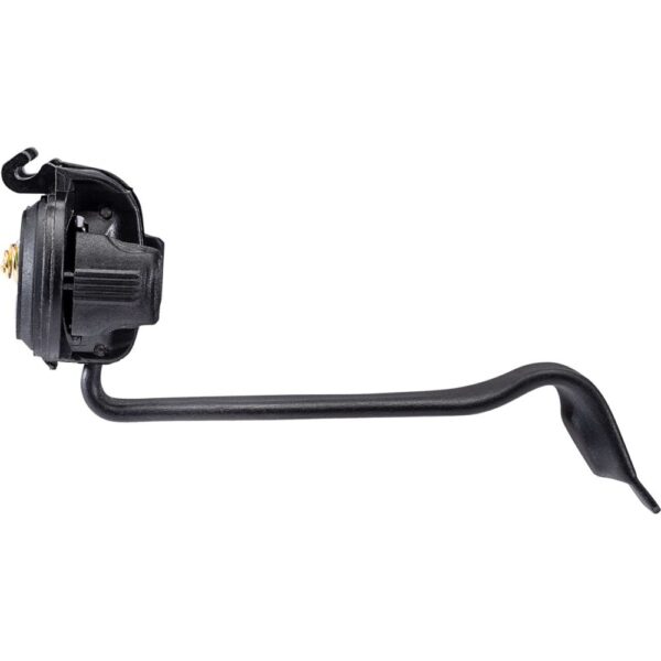 Black plastic automotive brake pedal assembly