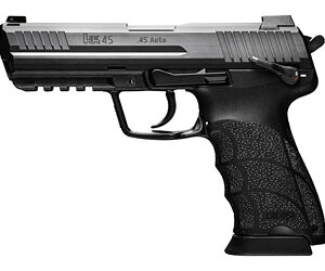 Black semi-automatic pistol side view