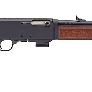 Side view of a hunting rifle on white background.