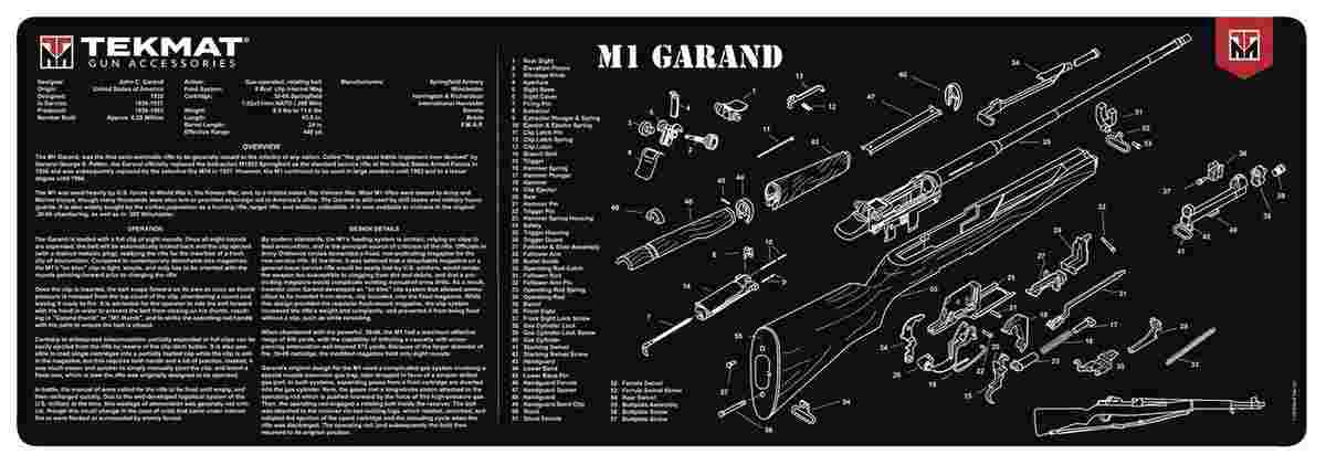 TekMat 12x36 Gun Cleaning Mat - M1 Garand