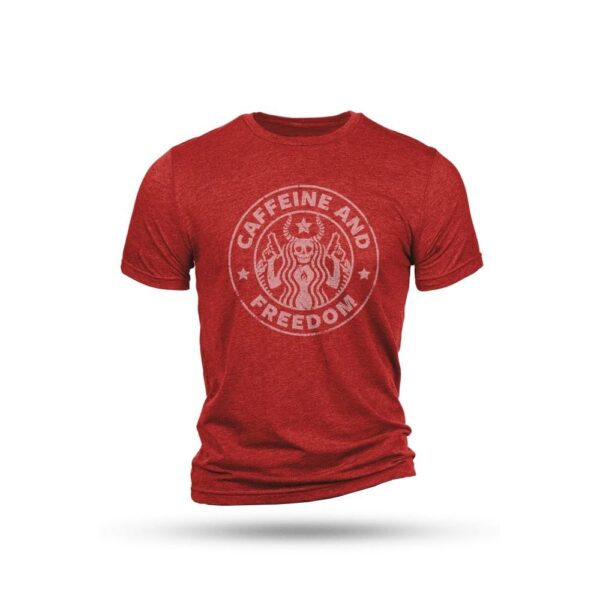 Nine Line Caffeine and Freedom T-Shirt Red 3XL
