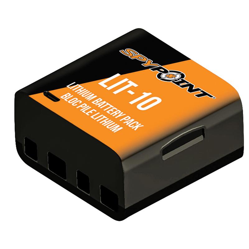 Spypoint LIT-10 Rechargeable Lithium Battery Pack & Charging Cord - Black